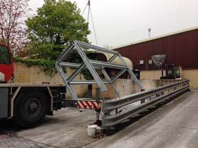 The substructure is installed first.